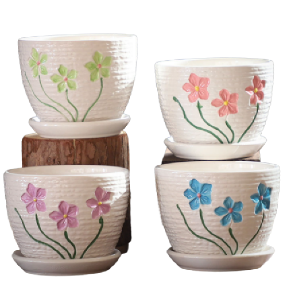 Decorative Garden Pots | Set Of 4